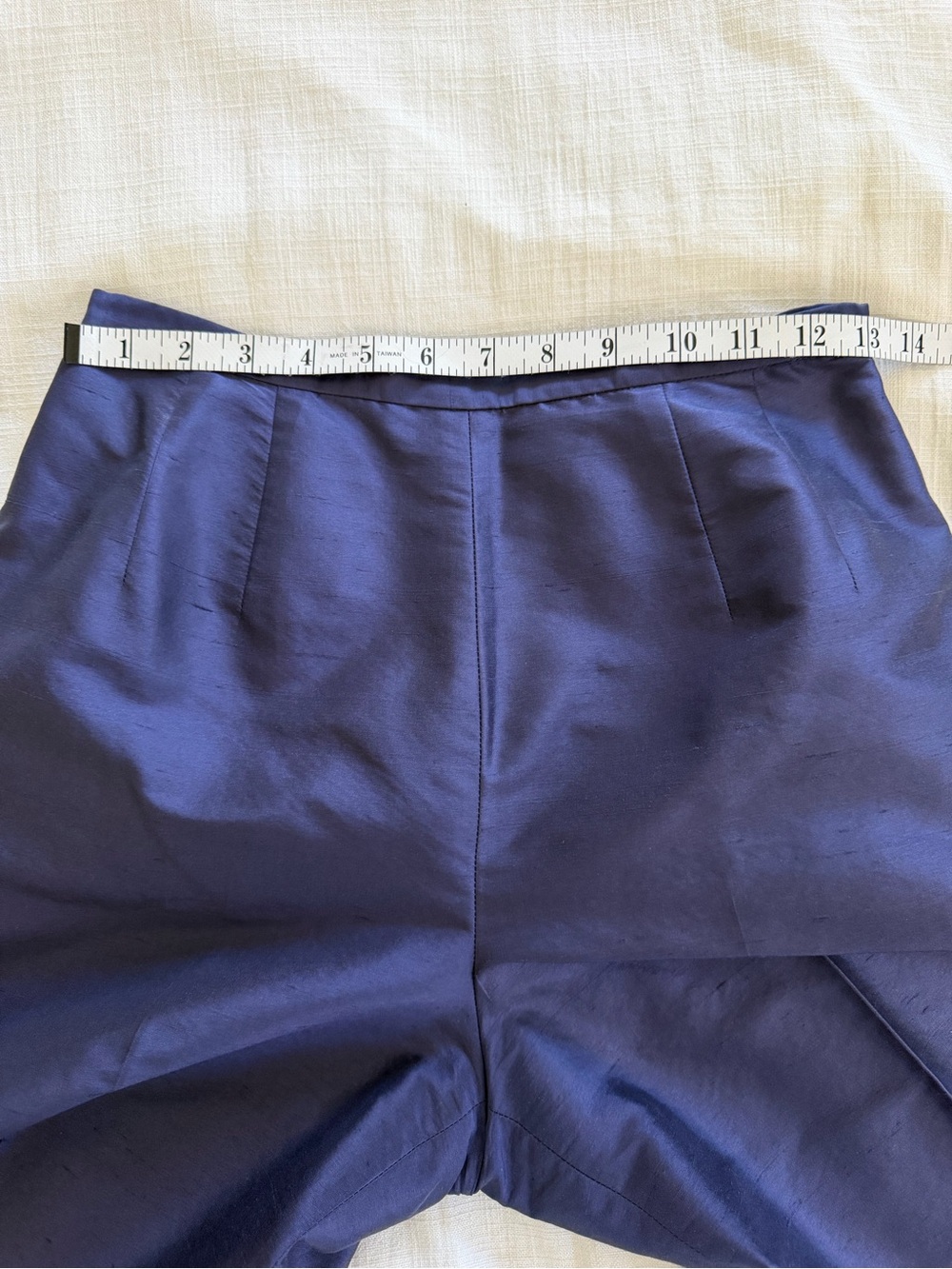 Talbots 100% Silk Shantung Pants Purple Size 4 - Picture 8 of 13